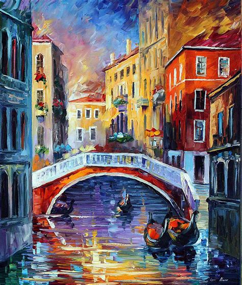 Venice Morning — Palette Knife Oil Painting On Canvas By Leonid Afremov