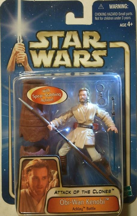 Star Wars Attack Of The Clones Obi Wan Kenobi Acklay Battle Figure