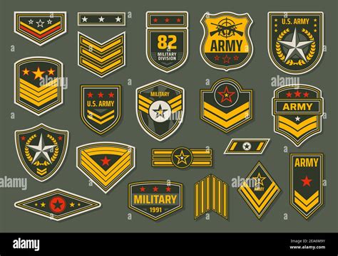 Usa Armed Forces Badges Military Service Staff Ranks Insignia Army