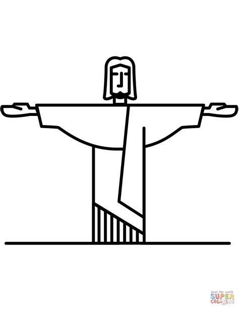 In brazil the natives were not numerous, so they were almost entirely killed by the diseases of the old world. Rio De Janeiro Christ the Redeemer coloring page | Free ...
