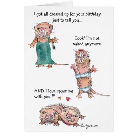 Happy Birthday Naked Mole Rat Card Zazzle My XXX Hot Girl