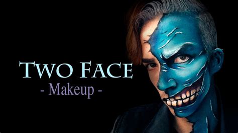 Two Face Makeup Batman Enemy Dos Cara Makeup Tutorial Youtube