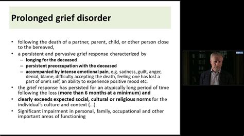 Andreas Maercker Introduction To Prolonged Grief Disorder Pgd Icd 11