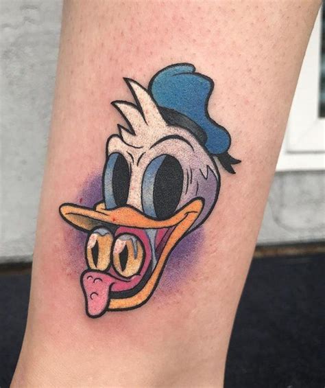 Crazy Donald Duck Tattoo Idea Duck Tattoos Mouse Tattoos Cartoon Tattoos Mini Tattoos Body