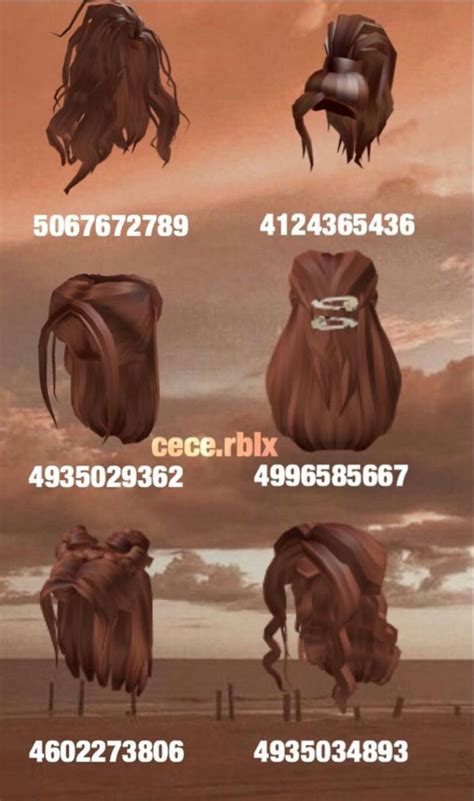 Roblox Hair Codes Bloxburg Tumblr In 2020 Decal Design Roblox