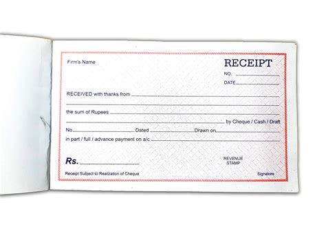 Lrs Cash Receipt Book 50 Sheets Pack Of 12 Office Products