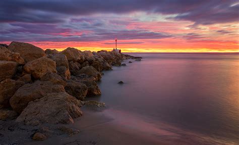 Image Spain Valencia Nature Sky Sunrises And Sunsets Coast Stone