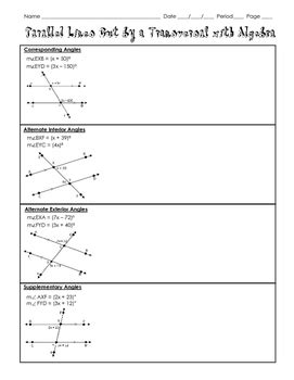 Gina Wilson Unit Geometry Parallel Lines And Transversals Geometry Curriculum All Things