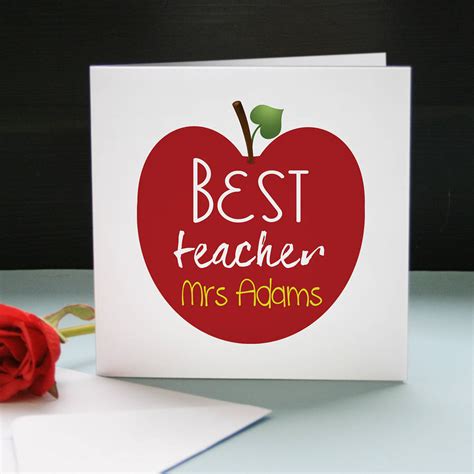 Maybe you would like to learn more about one of these? Personalised Best Teacher Apple Card By A Type Of Design | notonthehighstreet.com
