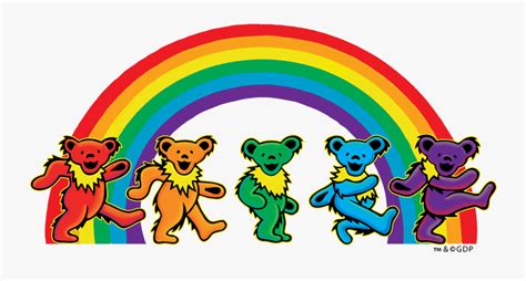 Grateful Dead 5 Dancing Bears Sticker Clipart Png Clip Art Grateful Dead Dancing Bear Free