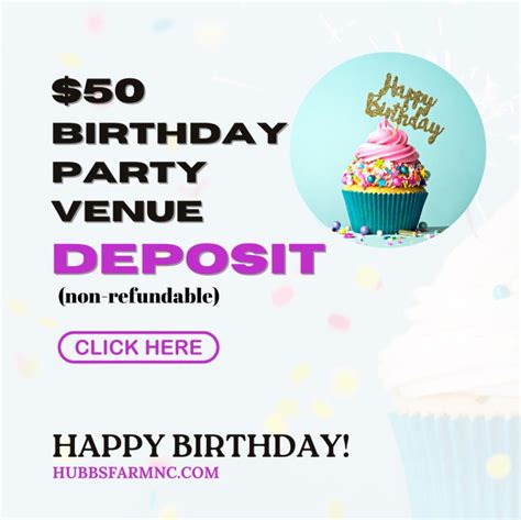 Birthday Party Booking And Deposit