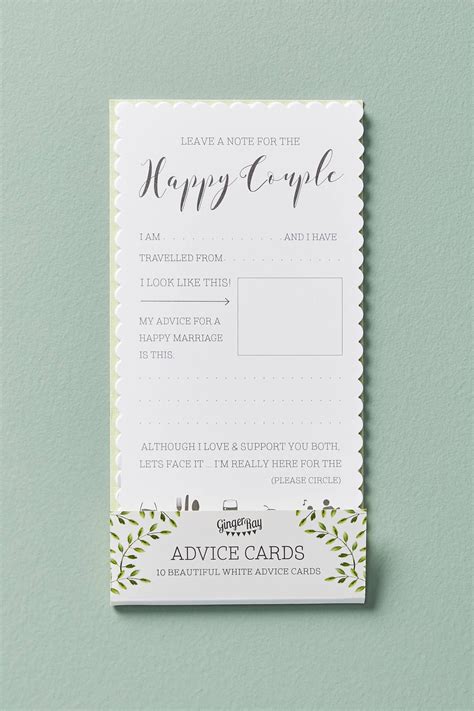 Newlywed Advice Cards, Set of 10 | Newlywed advice cards ...