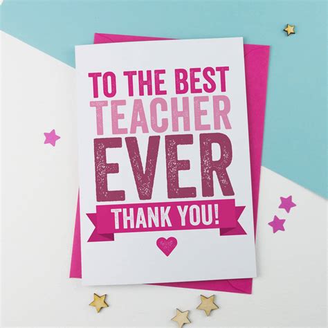 Thankyou Teacher Card Thank You Card A Is For Alphabet