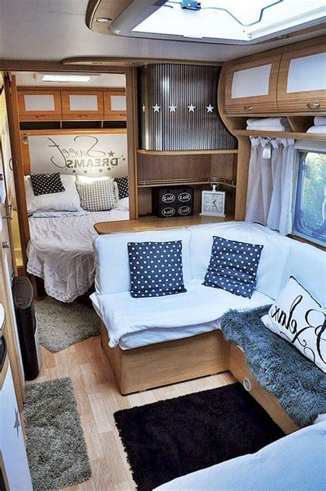 50 Creative And Comfort Rv Interior For Long Holiday Or Camping Camper Trailer Remodel