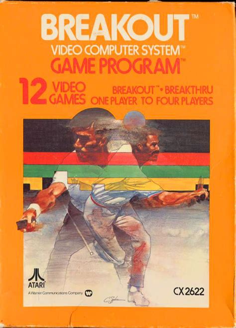 Breakout Vintage Atari Vcs Game Cartridge Box Art