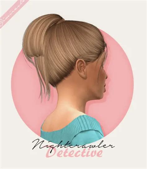 Simiracle Nightcrawler`s Detective Hair Retextured Sims 4 Hairs