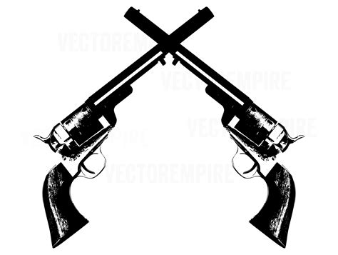 Revolver SVG Wild West SVG Colt Clip Art Cowboy Gun EPS File