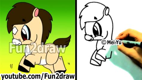 How To Draw A Cartoon Horse Easy Things To Draw Fun2draw Youtube