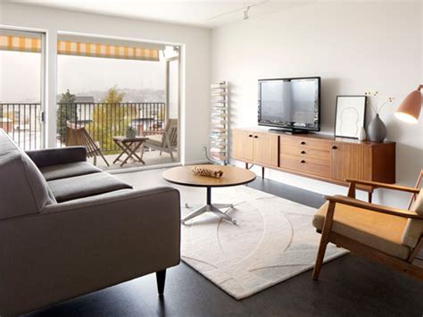 minimalist mid century modern living rooms  inspired
