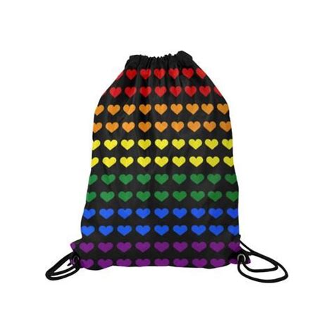 Gay Pride Hearts Drawstring Bag Bigtexfunkadelic Bigtexfunkadelic