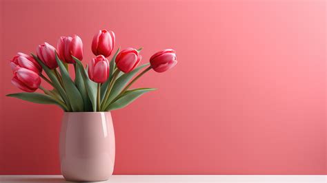 Photo Bouquets Tulip Flowers Vase 1920x1080