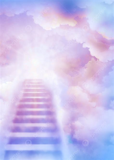 Heaven Background Stairs Leading To The Sky Wallpaper Image For Free
