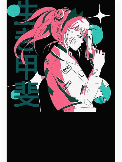 Aesthetic Vaporwave Anime Girl Japanese Kanji Kawaii Waifu Poster By Jorisdebeys Redbubble
