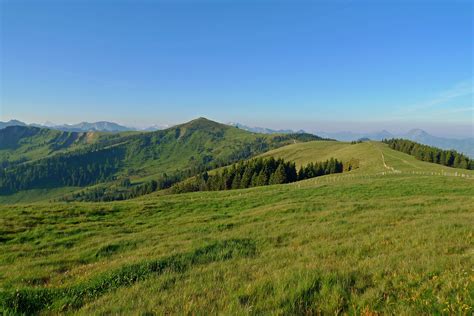 scenery, Switzerland, Mountains, Grasslands, Cousimbert, La, Berra ...