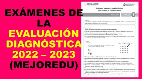 Soy Docente ExÁmenes De La EvaluaciÓn DiagnÓstica 2022 2023