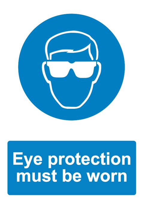 wear safety goggles sign