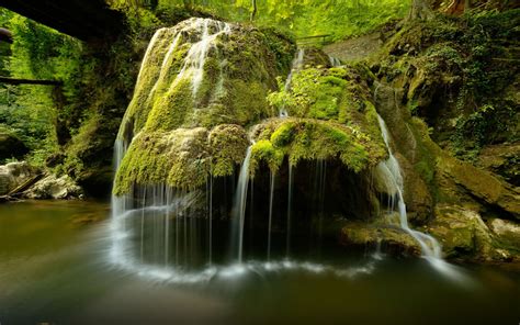 cascade waterfall bigar transylvania romania desktop wallpaper hd wallpaperscom