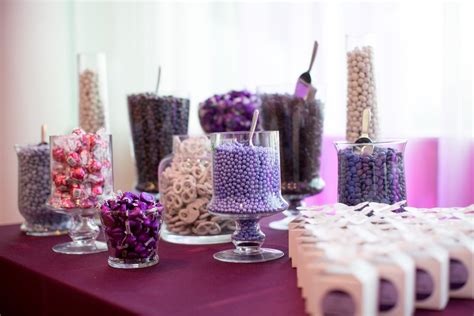 candy bar at wedding reception