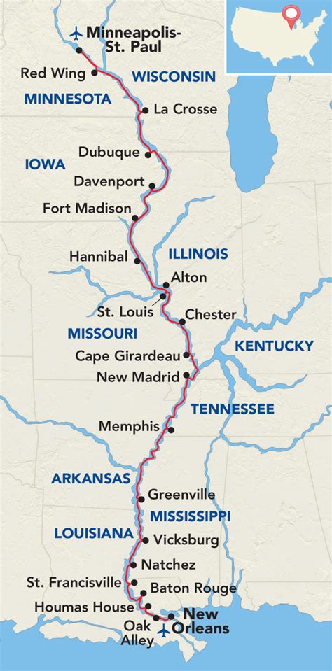Acl Mississippi Complete Mississippi Itinerary Map Sunstone Tours