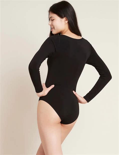 buy boody womens long sleeve bodysuit black