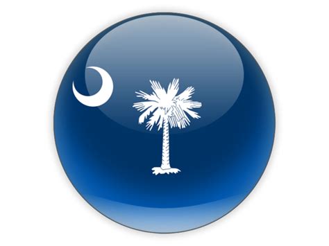 Round Icon Illustration Of Flag Of South Carolina