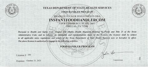 Food handler cards or certificates issued by an accredited program shall be recognized statewide by regulatory authorities as the valid proof of successful completion of an accredited food handler education or training program under texas health and safety code §438.046. Food Handler Certification - Instant Inspector