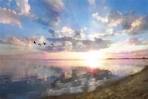 Peaceful Sunrise Digital Art By Francesa Miller