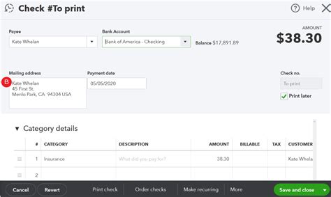 How To Enter The Recipient Address In Quickbooks Checkflo
