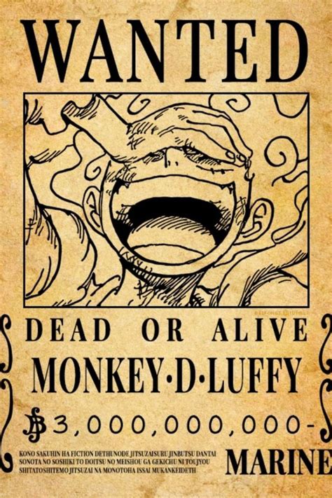 Luffy Bounty After Wano One Piece Tattoos Luffy One Piece Drawing