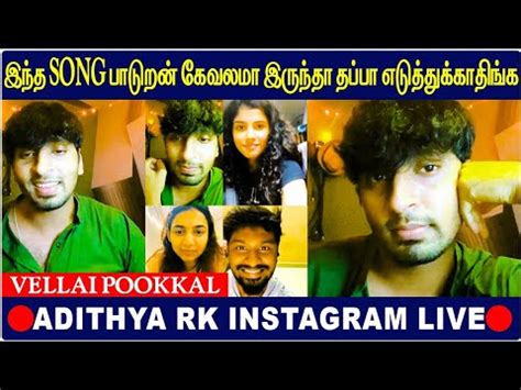 Super Singer Adithya Rk Latest Instagram Live Dose Day Youtube