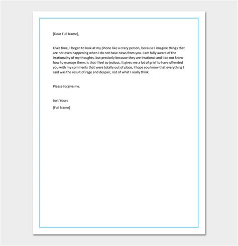 7 Apology Letter To Girlfriend Template Free Word Excel And Pdf Formats Samples Examples