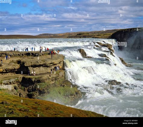 Gullfoss Waterfall Hvítá River Haukadalur Iceland Stock Photo Alamy