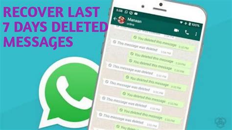 How To Recover Whatsapp Deleted Messages Youtube