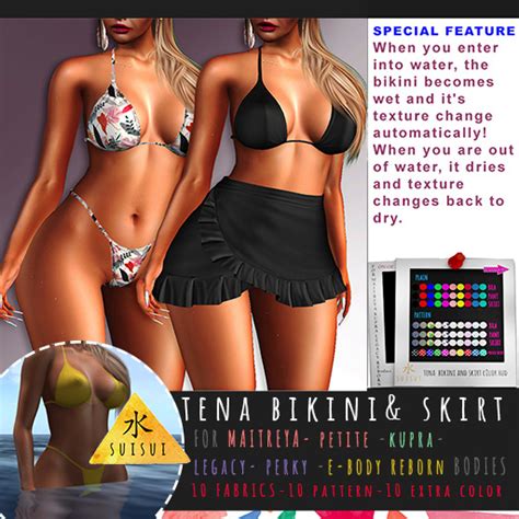 Second Life Marketplace Suisui Tena Bikini Skirt Fatpack Maitreya