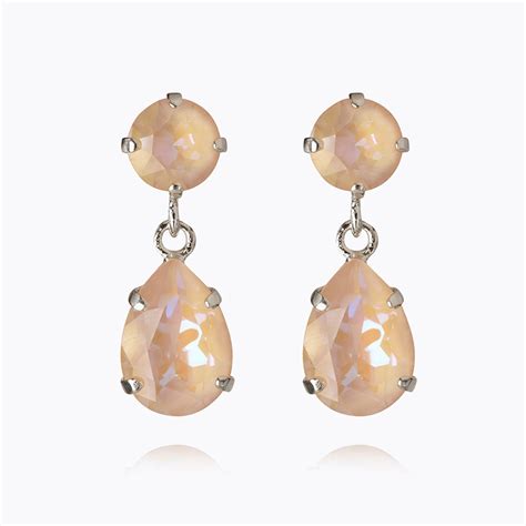 Caroline Svedbom Mini Drop Earrings Ivory Cream Delite Gold