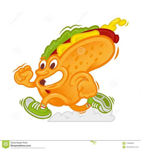 Fast Hot Dog Stock Vector Illustration Of Isolated 115689938