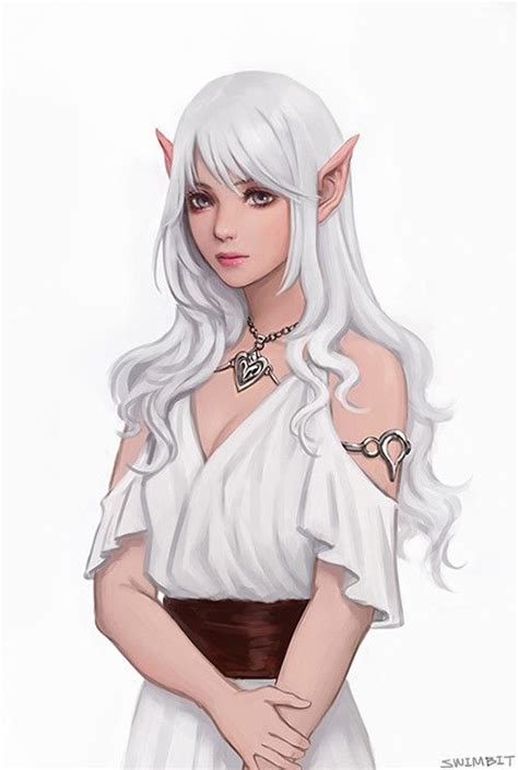 Thank You For Watching Female Elf Elf Art Character Portraits