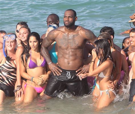 LeBron James Makes A Splash Filming A Nike Commercial On The Beach