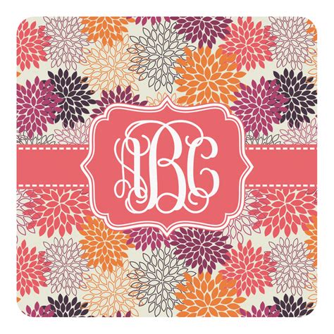 Mums Flower Square Decal Personalized Youcustomizeit