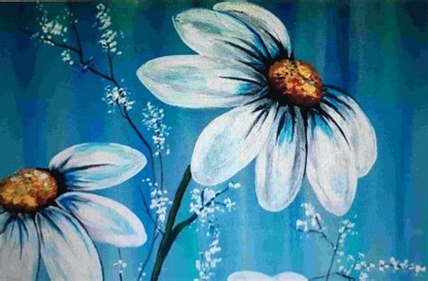 Acrylic Painting Ideas Inspiration White Lotus Flowers Flower Easy